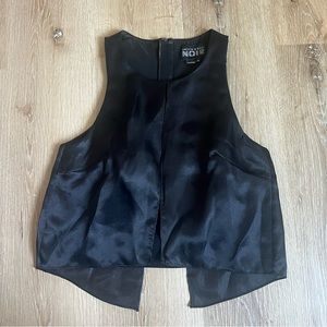 Sachin & Babi Noir Black Sleeveless Dress Top Size S